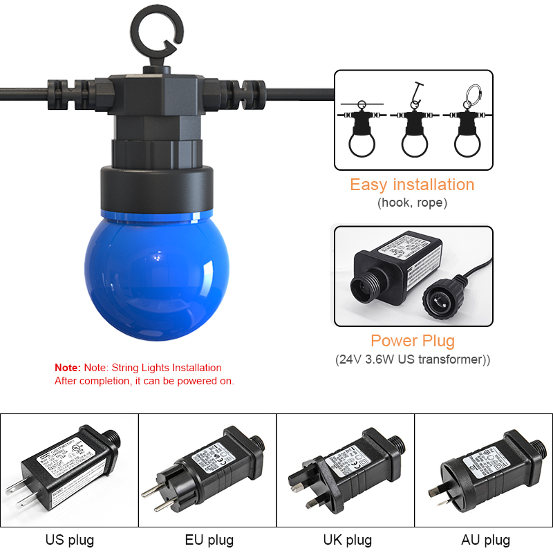 HCP085  G50四色户外灯串